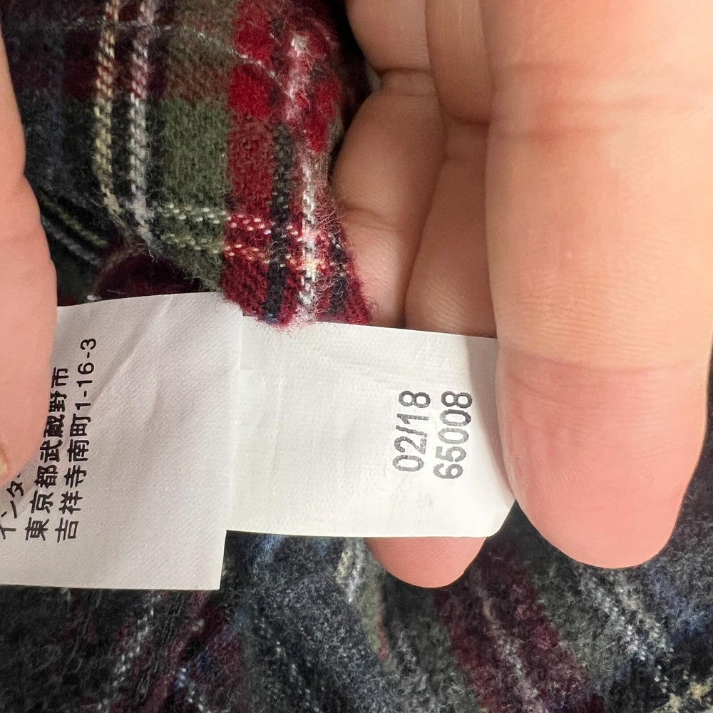 L.L.Bean Mens Traditional Fit Plaid Flannel Button Up Shirt Mens Size M Gray Red - Picture 8 of 11